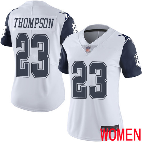 Women Dallas Cowboys Limited White Darian Thompson 23 Rush Vapor Untouchable NFL Jersey